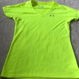 Neon yellow workout shirt